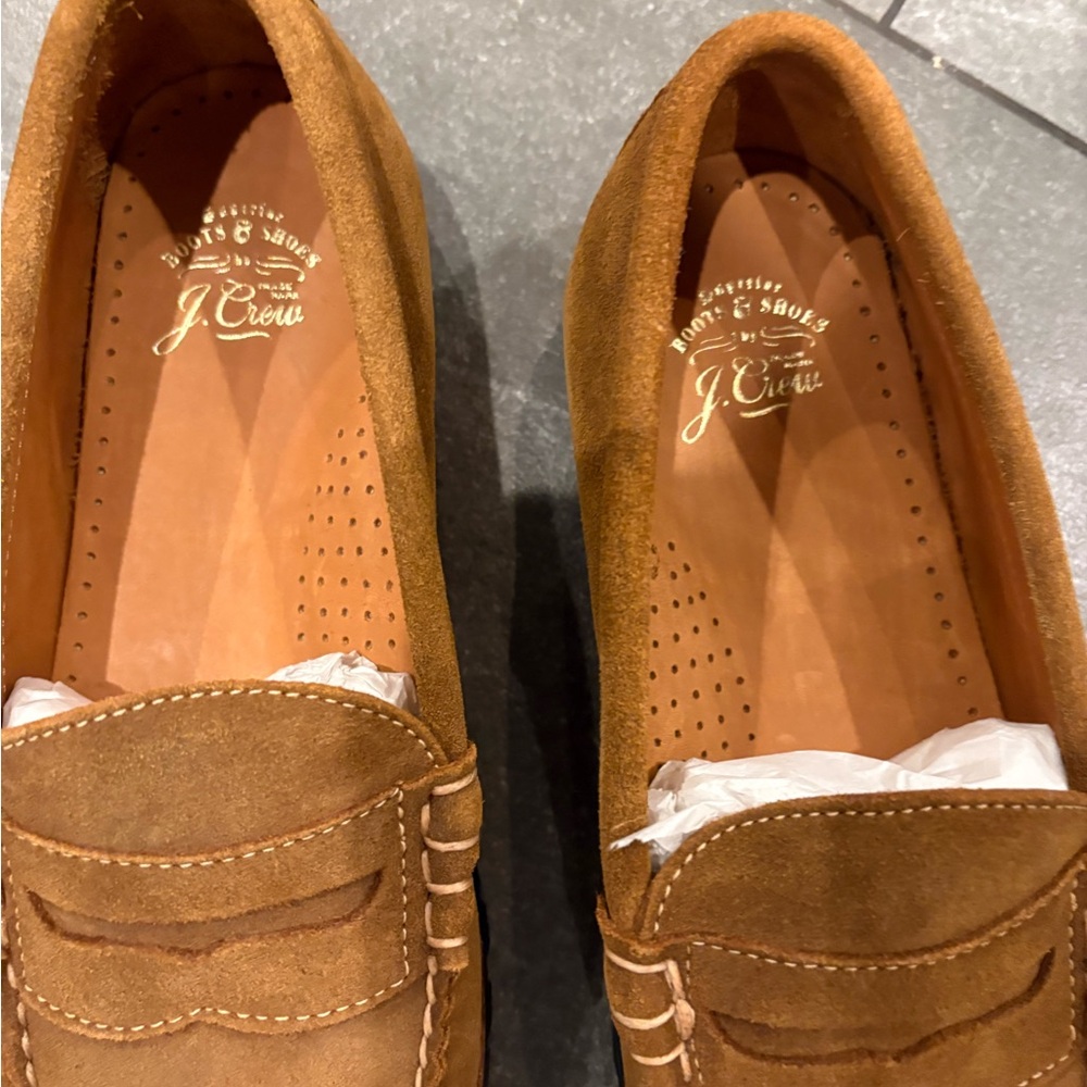 J. Crew Men's Tan Suede Loafers NWOB - Picture 5 of 6